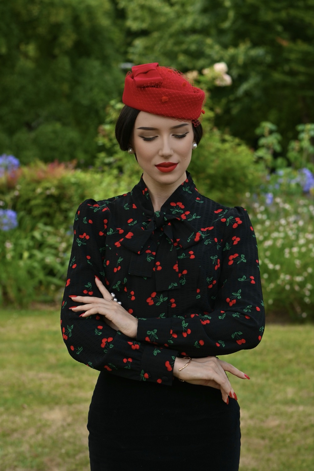 Lena Cherry Blouse